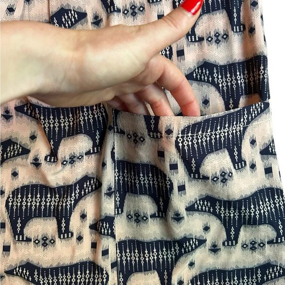 Maeve by Anthropologie Polar Bear Mini Shift Dress with Pockets Size 2 EUC - Picture 7 of 13